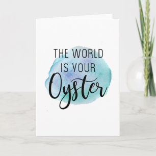 The world is your oyster letterpress thank you card