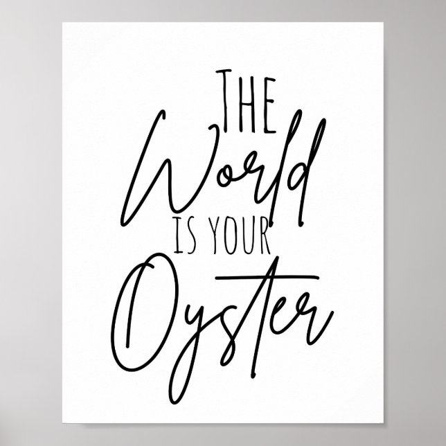 The World Is Your Oyster Nursery Poster (Front)
