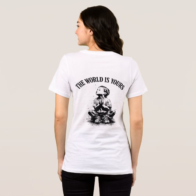 The World Is Yours Back Print Tri-Blend Shirt (Back Full)