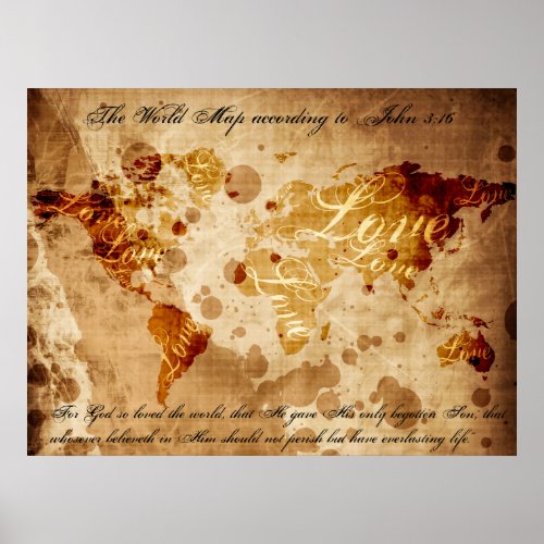The World Map According to John 316 Poster