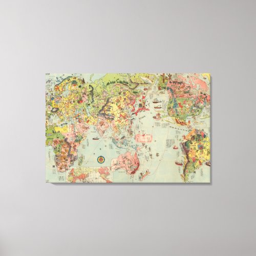 The World Map at a Glance _ World Air Routes Canvas Print