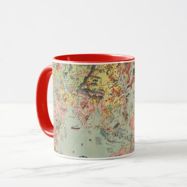 The World Map at a Glance - World Air Routes Mug (Front Left)