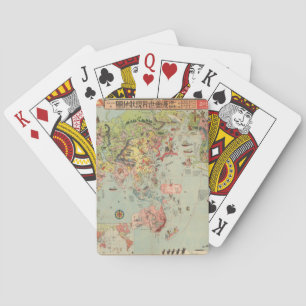 The World Map at a Glance - World Air Routes Poker Cards