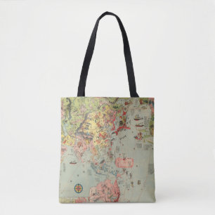 The World Map at a Glance - World Air Routes Tote Bag