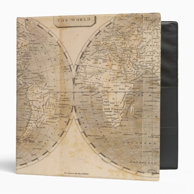 The World Map by Arrowsmith 3 Ring Binder (Front/Inside)