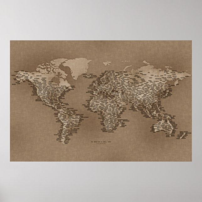The World Map of Small Towns Poster (Front)