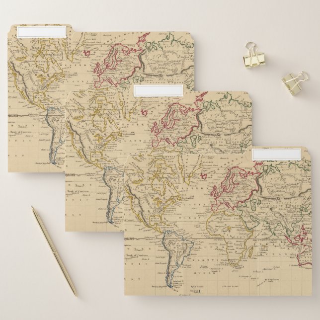 The World, Mercator's Projection File Folder (Set)