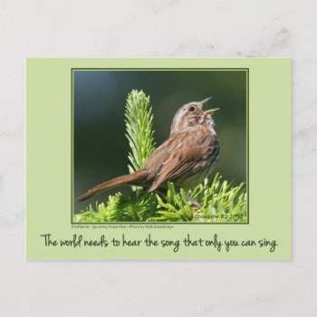 The World Needs...inspirational Postcard by inFinnite at Zazzle