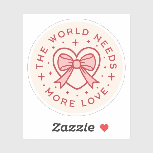 The world needs more love coquette preppy sticker (Sheet)