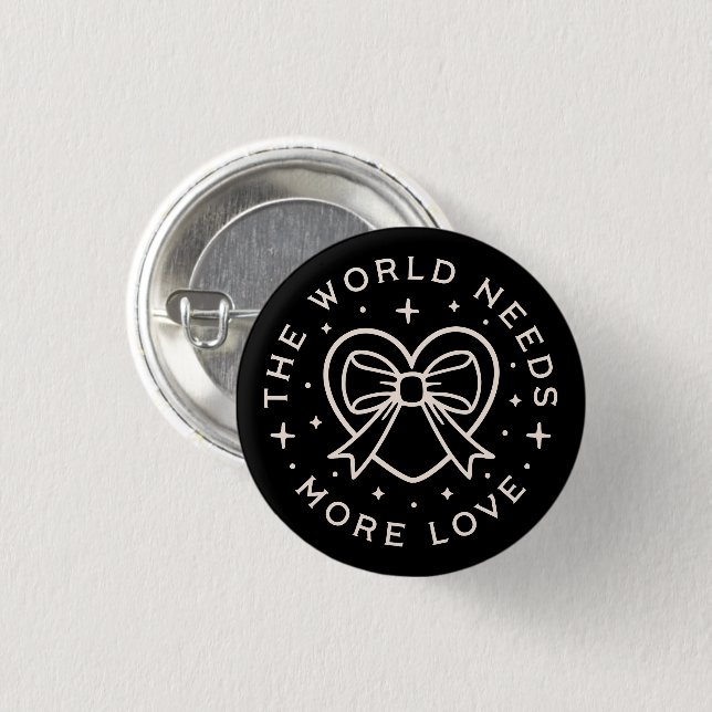 The world needs more love kindness quotes button (Front & Back)
