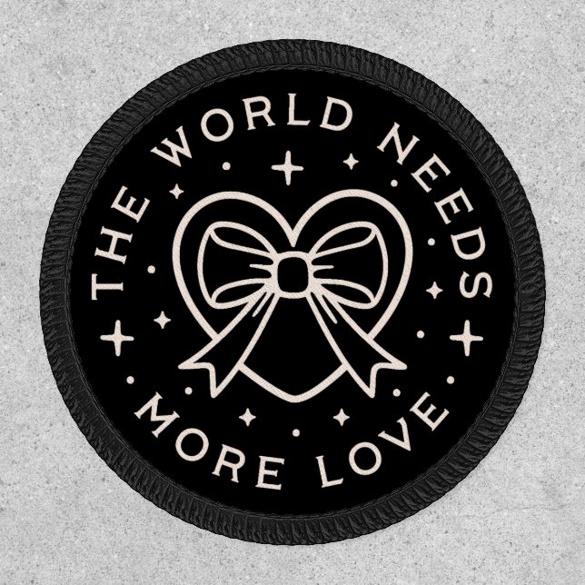 The world needs more love kindness quotes protest patch (Front)