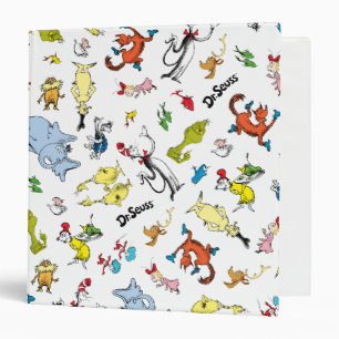 The World of Dr. Seuss Pattern 3 Ring Binder