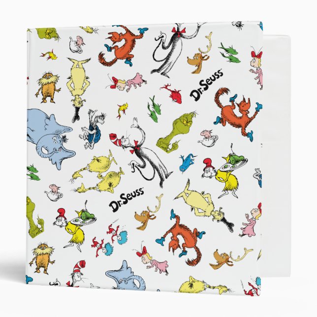 The World of Dr. Seuss Pattern 3 Ring Binder (Front/Inside)