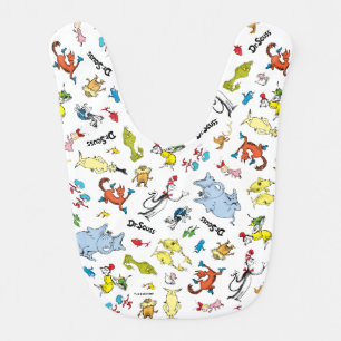 The World of Dr. Seuss Pattern Baby Bib