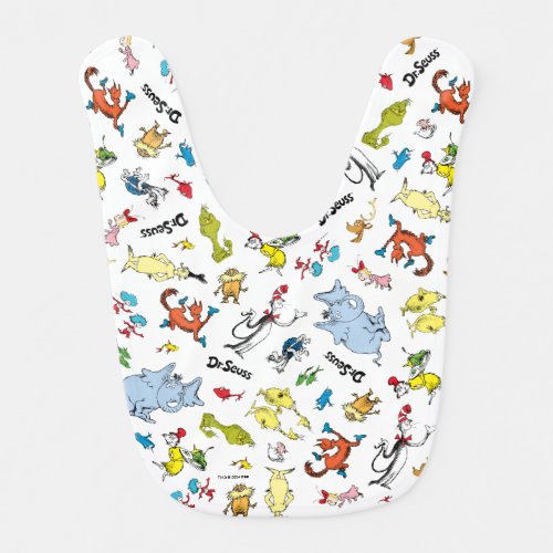 The World of Dr Seuss Pattern Baby Bib