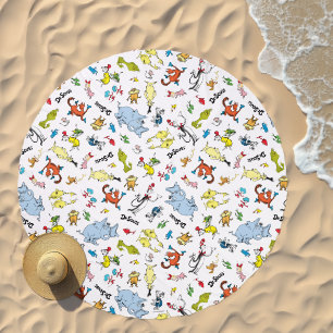 The World of Dr. Seuss Pattern Beach Towel