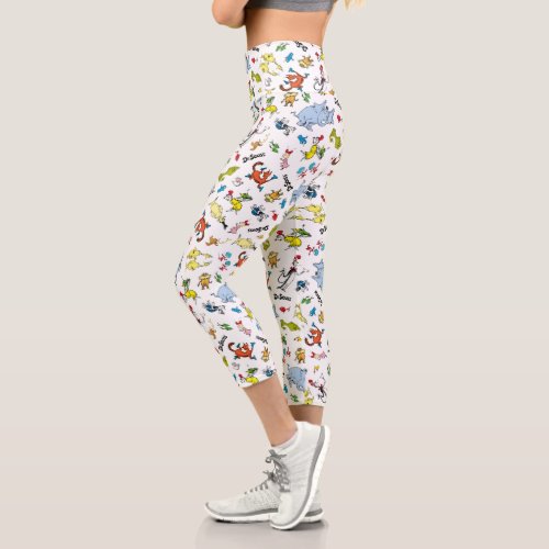 The World of Dr Seuss Pattern Capri Leggings