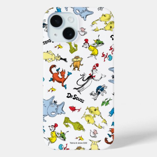 The World of Dr Seuss Pattern iPhone 15 Case