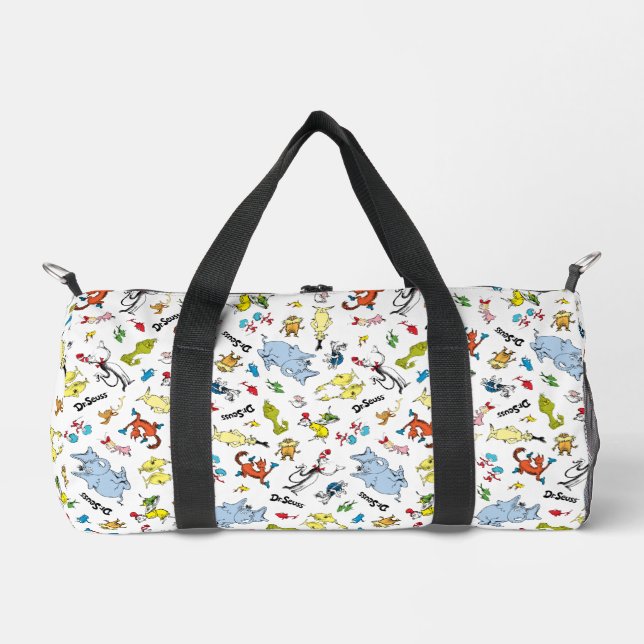 The World of Dr. Seuss Pattern Duffle Bag (Front)
