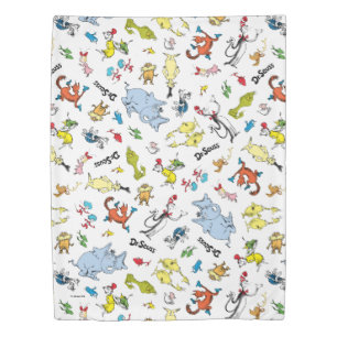 The World of Dr. Seuss Pattern Duvet Cover