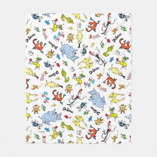 The World of Dr Seuss Pattern Fleece Blanket