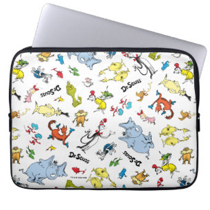 The World of Dr. Seuss Pattern Laptop Sleeve