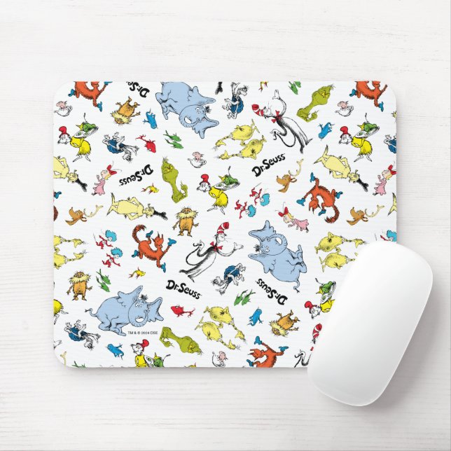 The World of Dr. Seuss Pattern Mouse Pad (With Mouse)