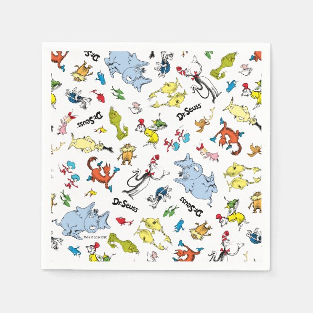 The World of Dr. Seuss Pattern Napkins (Front)
