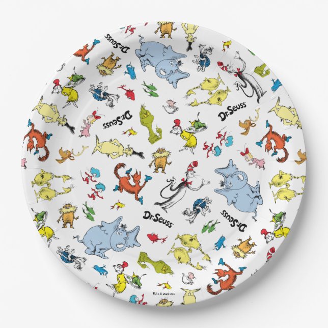 The World of Dr. Seuss Pattern Paper Plates (Front)