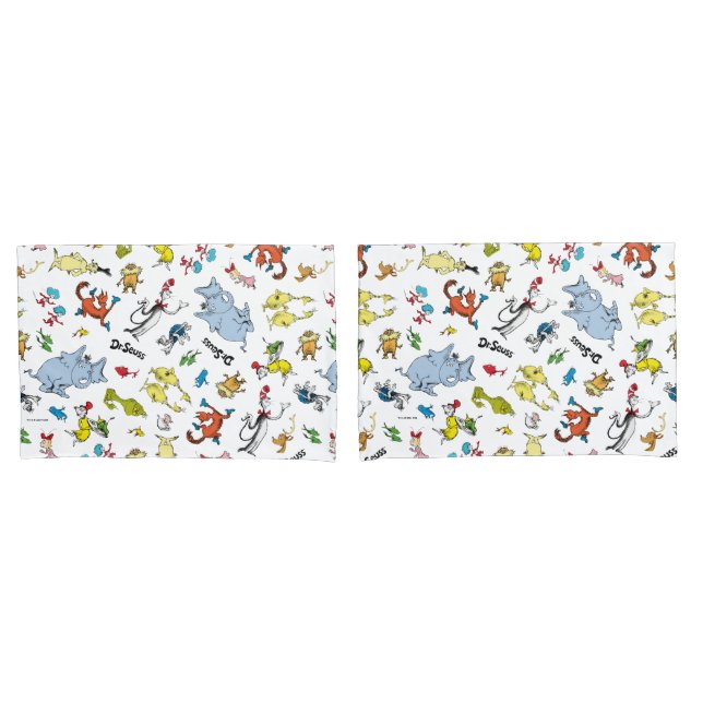 The World of Dr. Seuss Pattern Pillow Case (Front-Set)
