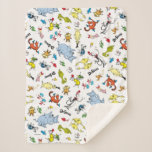 The World of Dr. Seuss Pattern Sherpa Blanket