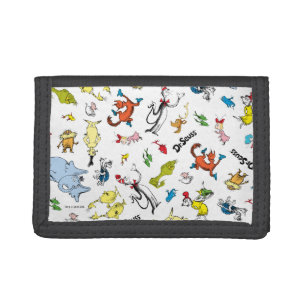 The World of Dr. Seuss Pattern Tri-fold Wallet