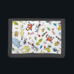 The World of Dr. Seuss Pattern Trifold Wallet<br><div class="desc">Dr. Seuss design products encompass a wide range of items that celebrate the whimsical and imaginative world created by Theodor Seuss Geisel. These products feature beloved characters and themes from his extensive collection of children's books.</div>