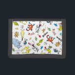 The World of Dr. Seuss Pattern Trifold Wallet<br><div class="desc">Dr. Seuss design products encompass a wide range of items that celebrate the whimsical and imaginative world created by Theodor Seuss Geisel. These products feature beloved characters and themes from his extensive collection of children's books.</div>