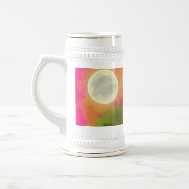 The world of moon and flower beer stein (Left)