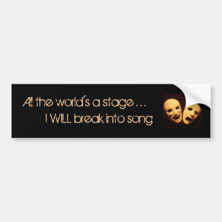 The world of musical theater bumper sticker
