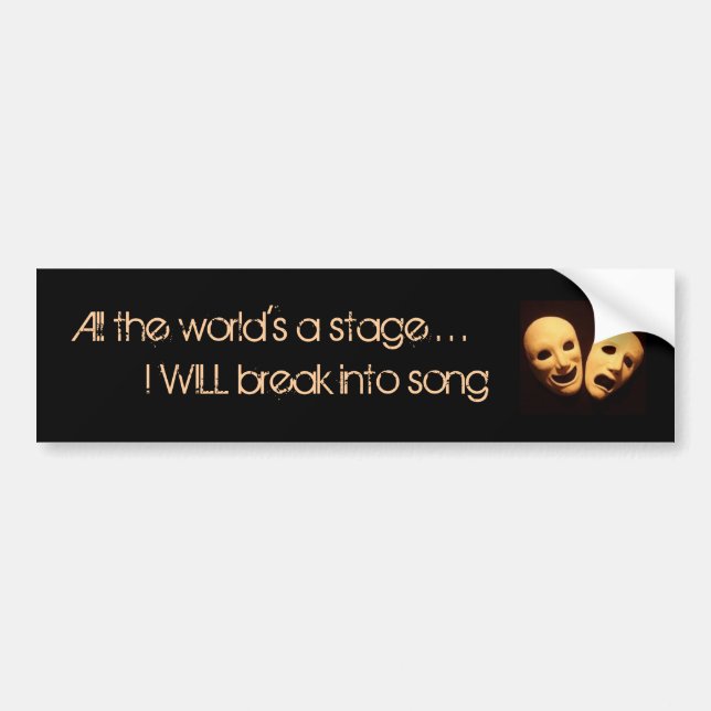 The world of musical theater bumper sticker (Front)