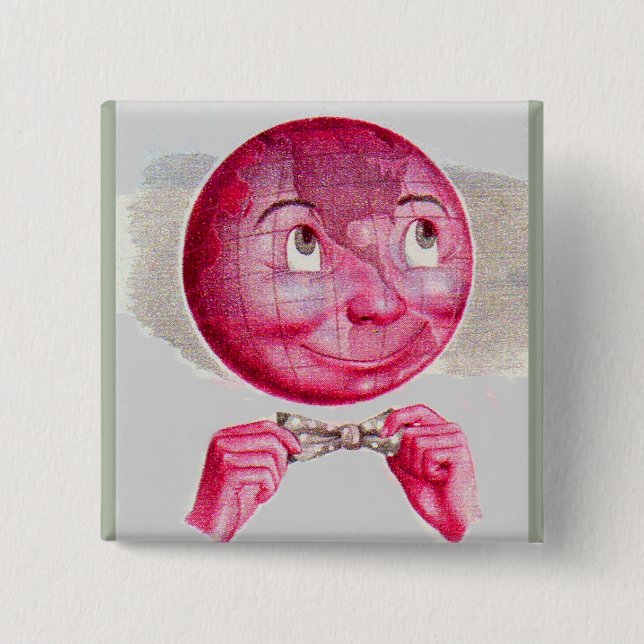 The World on His Mind Button (Front)