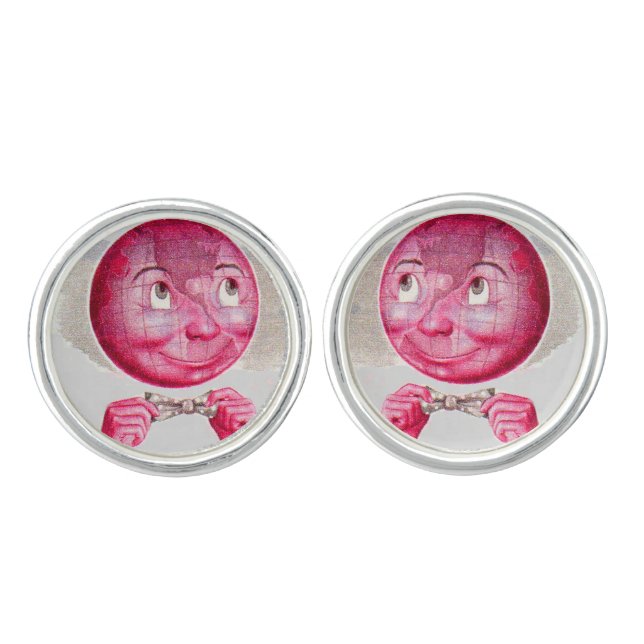 The World on His Mind Cufflinks (Front)