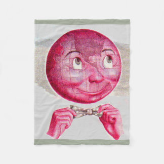 The World on His Mind Fleece Blanket