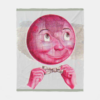 The World on His Mind Fleece Blanket