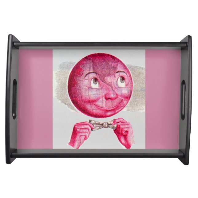 The World on His Mind Serving Tray (Front)