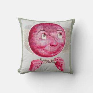 The World on His Mind Throw Pillow