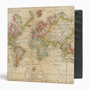 The World on Mercator's Projection 3 Ring Binder