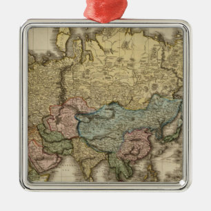 The World on Mercator's projection, eastern part Metal Ornament