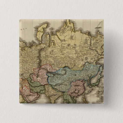 The World on Mercators projection eastern part Pinback Button