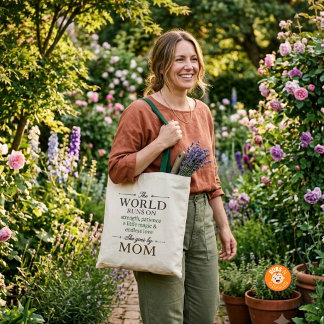 The World Runs On Love She Goes By Mom Green Handl Tote Bag