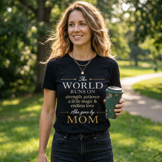 The World Runs On Love She Goes By Mom Tri-Blend Shirt