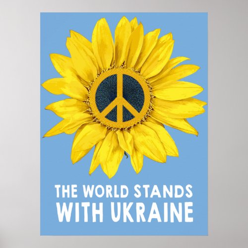 The World Stands With Ukraine Poster
