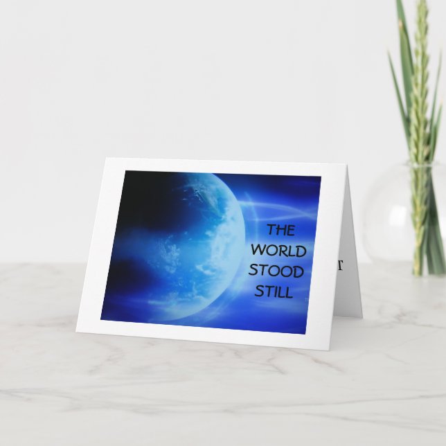 THE WORLD STOOD STILL-ANNIVERSARY CARD (Front)